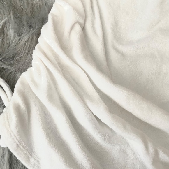 PINK Victorias Secret Dress White Terry Cloth Ruched Sides Dress XL - Picture 6 of 6